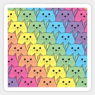 Rainbow Cats Magnet